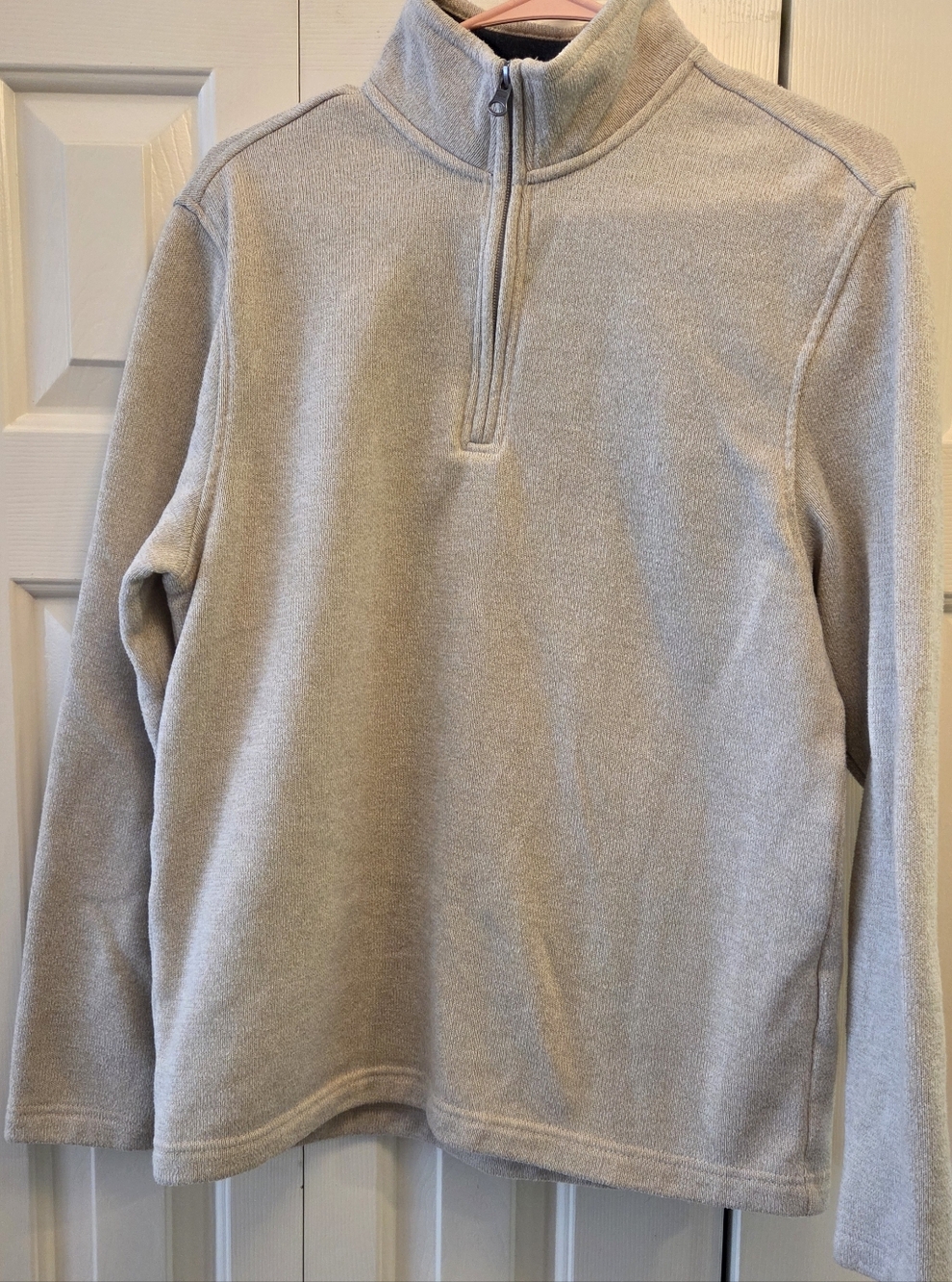 Izod Men's Light Gray ¼ Zip Sweater
